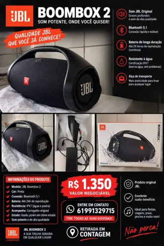 Caixa de Som JBL Boombox 2 Original