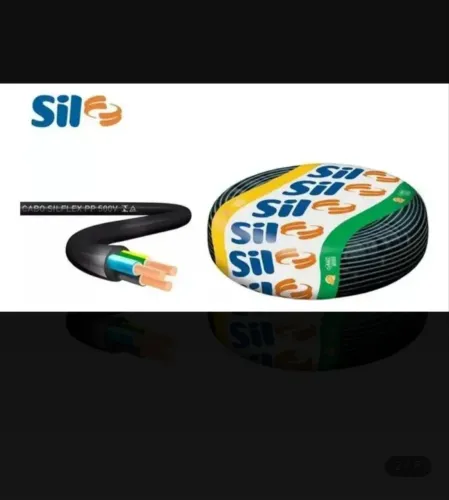 Cabo Pp 3x2,5mm 3 Condutores/vias 1kv Preto Sil