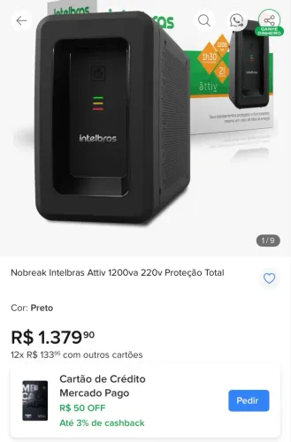 Nobreak Intelbras Attiv 1200va