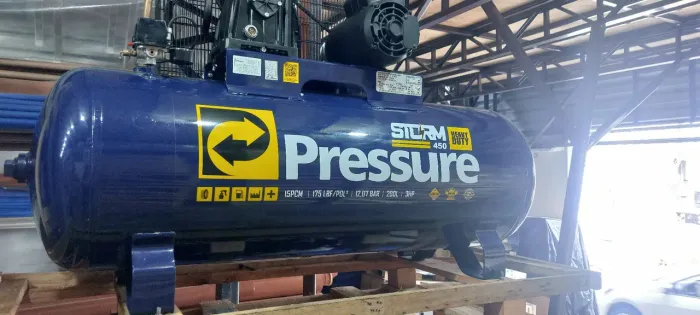 Compressor Pressure 200L 3HP 175 PSI 15PCM Monofásico 110/220V