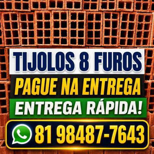 TIJOLO TIJOLOS - DE FÁBRICA - PAGAMENTO NA ENTREGA - RECIFE E REGIÃO METROPOLITANA