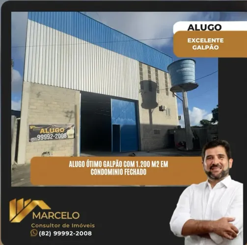 ALUGO GALPÃO EM CONDOMÍNIO FECHADO COM 1.200 m²