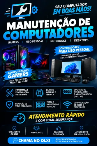 Suporte tecnico profissional em manutenção de computadores