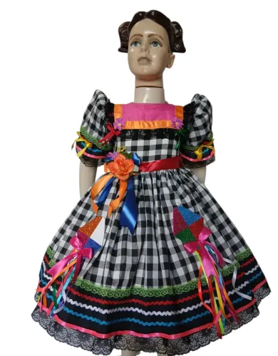 Vestido Caipira Infantil Festa Junina