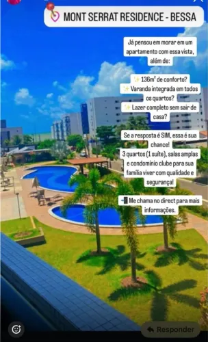 Apartamento 4 Quartos para Venda em João Pessoa, Bessa, 4 dormitórios, 2 suítes, 3 banheir