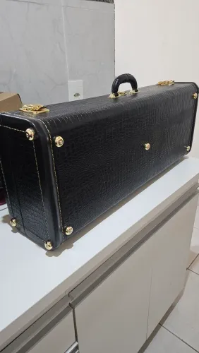 Case de sax tenor de couro de luxo