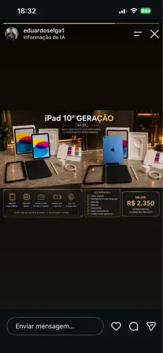 Vendo iPad semi novo
