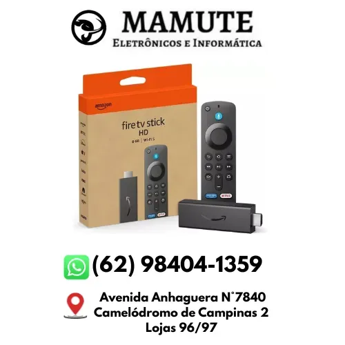Fire TV Stick HD | Controle por Voz Alexa | Streaming Netflix, Prime, Disney+ |