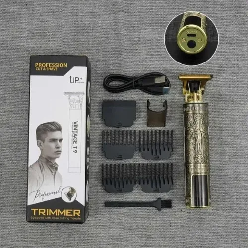 Máquina De Cortar Cabelo Recarregável VINTAGE T9 (SEM FIO!)