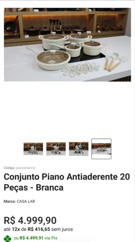 Conjunto de panelas casa lar