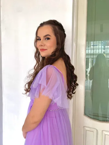 Vestido de casamento lavanda 