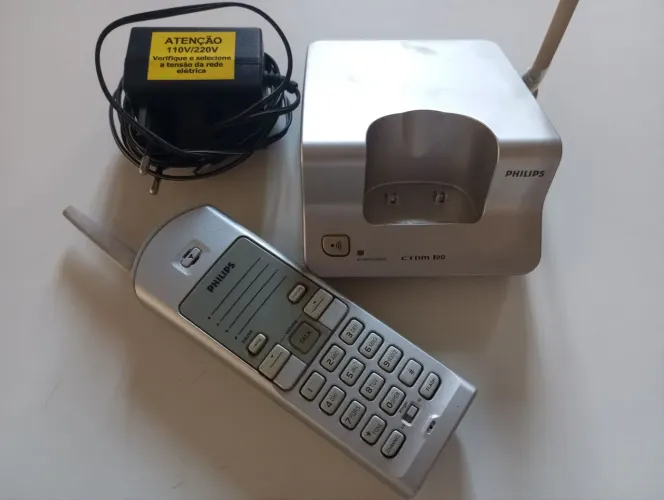Telefone Sem Fio Philips Original Com Fonte e Base
