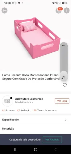 Cama infantil de chão