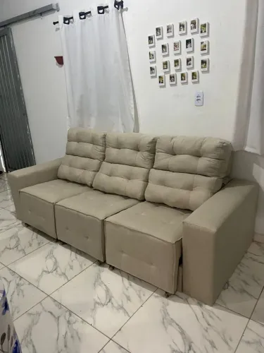 Sofa Retrátil Reclinável 3 lugares 3m em 10x de R$265