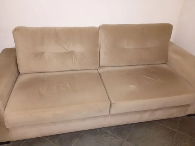 Sofá retratil bege