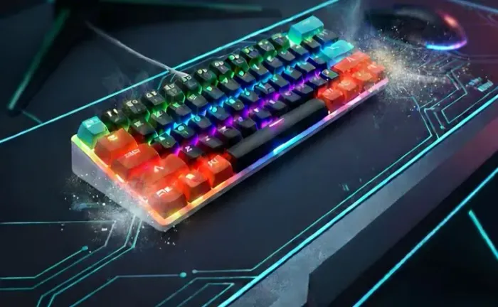 Teclado mecânico 60% com RGB
