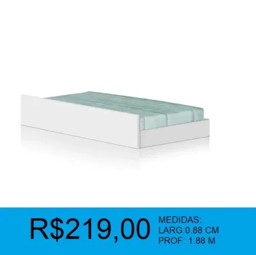 cama auxiliar de solteiro de otima qualidade - a pronta entrega