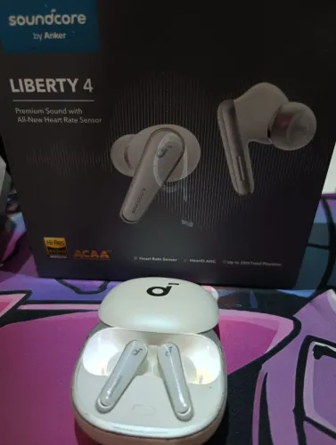 Soundcore Liberty 4 | LDAC ? ANC ? Sensor Cardíaco ? Completo na Caixa