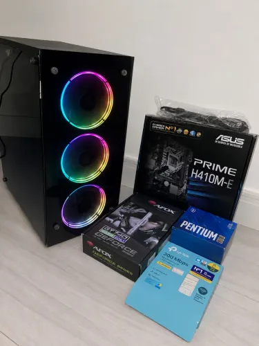 Kit PC Gamer H410 + GT 740 4GB + Gabinete RGB + Fonte (Leia a descrição)