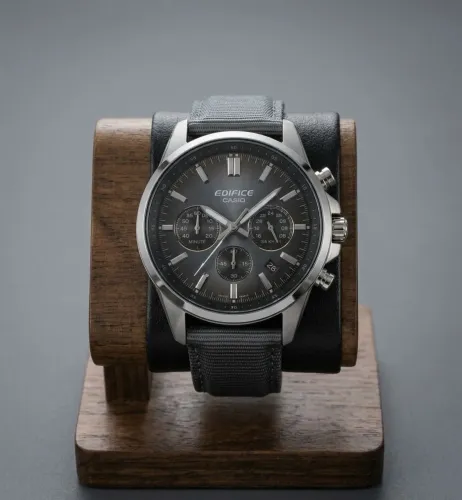 Relógio Casio Edifice Cronógrafo Cinza Degrade Novo