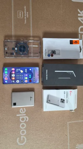 Galaxy s25 ultra 12/256 com capinha spigen e powerbank magsafe fancy 5000mah