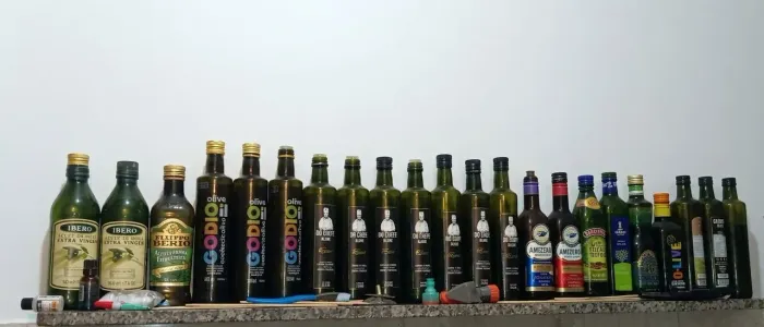 Garrafas de vidro 500 ml de azeite. 22 garrafas/frascos