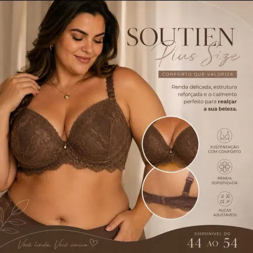 Sutiã plus size.. Linha: Luxo,conforto. Reforçado