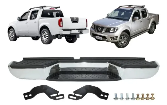 Para-choque Traseiro Frontier 2008 A 2016 Cromado C/ Suporte DAIRA