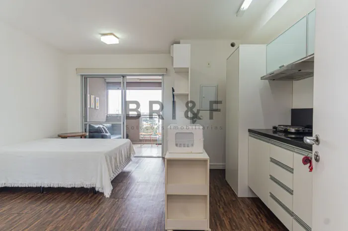 Apartamento Studio mobiliado, para locação 1 dormitório, 1 vaga, no Campo Belo