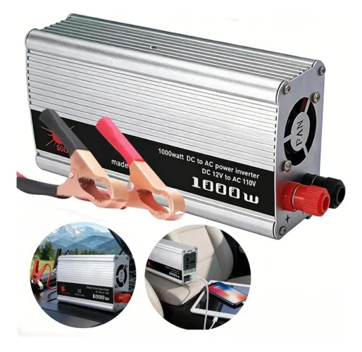 Inversor 12v 127v 1000w conversor energia tomada pra carro 1000 watts 