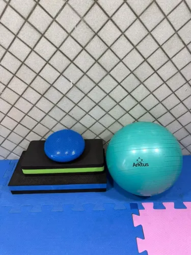 Bola de Pilates da Arktus , Stepes e Disco equilíbrio inflável 