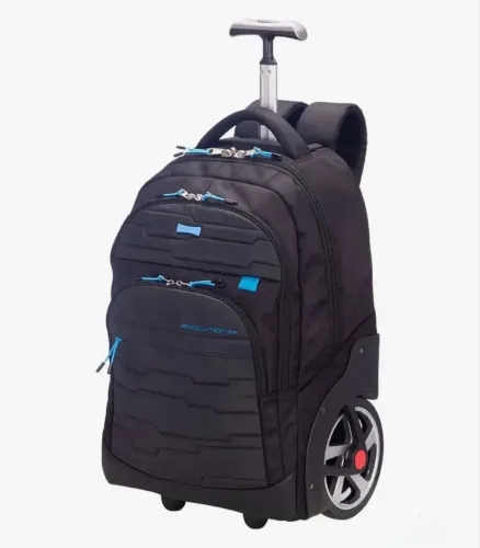 Mochila Carrinho Mega Rodas Sestini Evolution 2 - Black Fire
