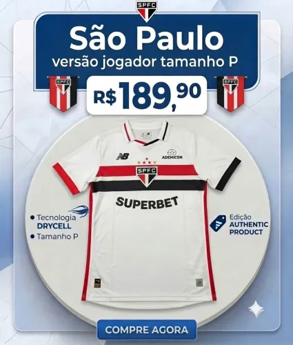 Camisa São Paulo versão jogador - P