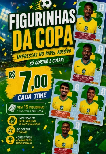 Figurinhas do álbum  da copa do mundo 2026 por $7 cada time com 19 figurinhas 
