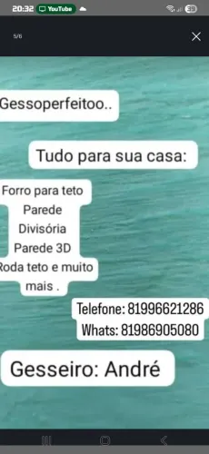 Serviços de Gesso . 
