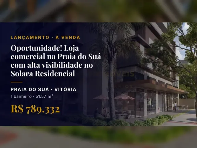 Loja no Solara: potencial de locação na Praia do Suá