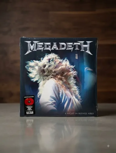 LP triplo Megadeth - A Night in Buenos Aires (Vermelho, Edição Limitada, Lacrado