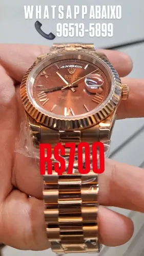 Relógio ROLEX AUTOMÁTICO MODELO PRESIDENTE ROSE GOLD