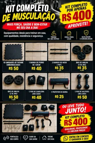 Kit musculação 
