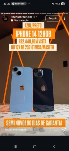 APARELHO ZERO IPHONE 14 USADO!!!