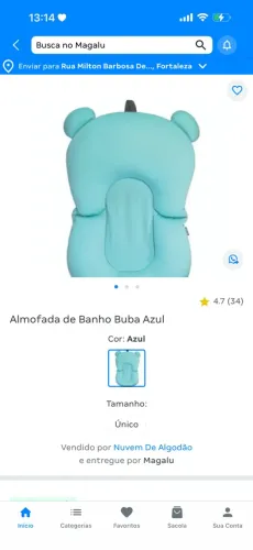 Almofada de banho