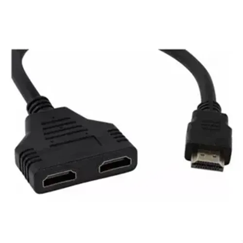 Cabo Hdtv Divisor Splitter Duplicador Y 1 Macho Para 2 Fêmea