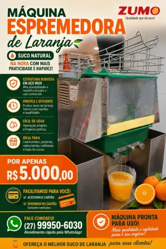 Máquina espremedora da laranja Zummo