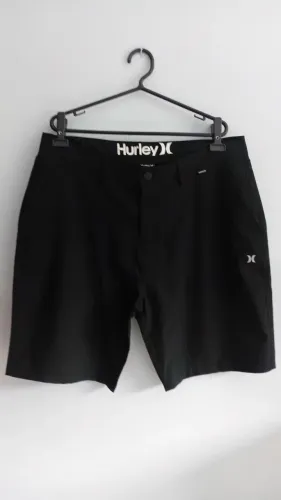 Bermuda masculina casual preta marca hurley tam 46