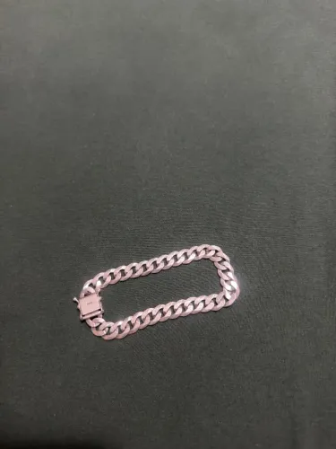Pulseira masculina de prata