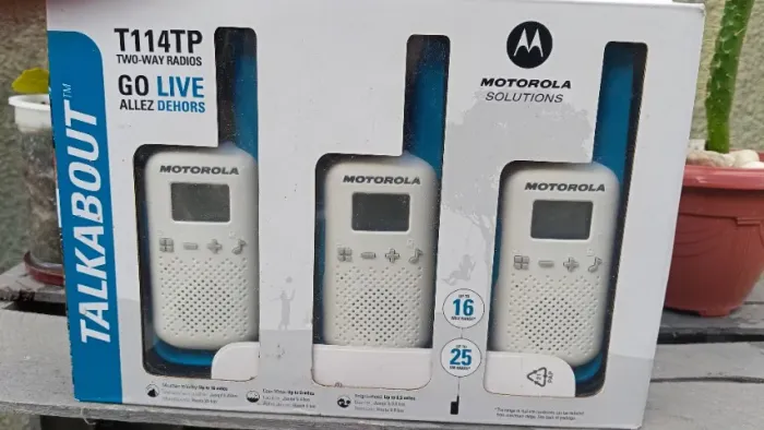 Rádios bidirecionais Motorola, FRS portátil, T114TP Kit C/ 3