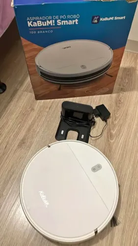 Robô Aspirador E Passa Pano - Kabum Robot Smart100 Branco Preto / 28 W | 127/220V