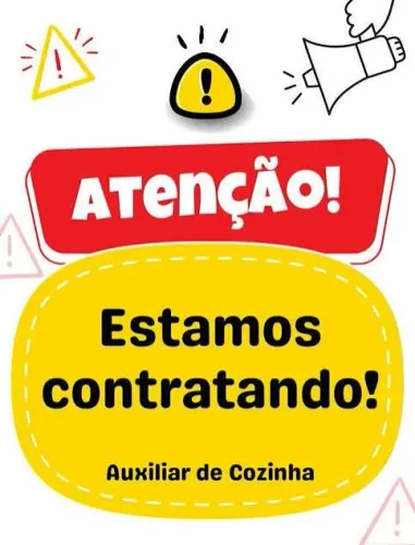 VAGA PARA AJUDANTE DE COZINHA COM EXPERIÊCIA EM PIZZARIA