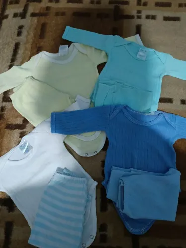 Kit 4 conjuntos de bory e calça bebê tamanho M