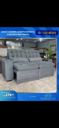 Sofá retrátil e reclinavel 